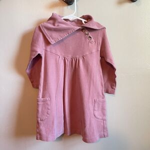 Kate Quinn Asymetrical Tunic Dress | 3T | Mauve Pink Organic Cotton Pockets